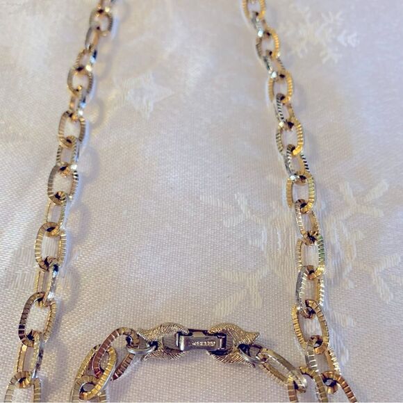 Kramer Link Chain Necklace Gold Tone 24” Gorgeous - Picture 3 of 5